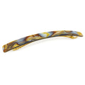 French Amie Long and Skinny Bar Silver Onyx Grey Large 4 1/4" Celluloid Acetate Handmade Automatic Hair Clip Barrette with No Slip Sturdy Silver Clasp for Women and Girls, Made in France (Onyx Grey) - color: Onyx Grey