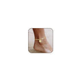 Initial Ankle Bracelets for Women Gold Anklets for Women Trendy Summer Beach Vacation Jewelry Cuba Paperclip Anklets Dainty Link Chain Anklets Foot Jewelry - style: 2Gold Heart V
