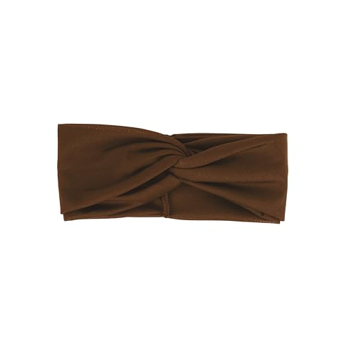 Motique Accessories Brown Solid Twist Turband Headwrap Hair Band for Women - color: Brown