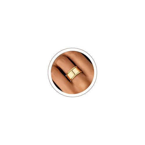 ZOERAY Gold Stackable Rings for Oura Ring Gen 4/Oura Ring Gen 3 Chunky 14K Gold Plated Rings for Women Non Tarnish Cubic Zirconia Twist Thumb Silver Ring Set Gold Band Jewelry for Women Size 6-10 - color: C.Gold Thin Rings