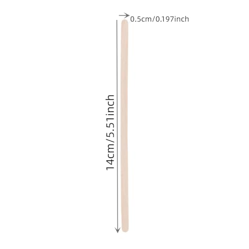 300pcs Wooden Coffee Stirrers,Eyebrow Wax Sticks,5.5inch Birchwood Wood Stir Stick, Wood Waxing Sticks Wax Spatula Applicator - size: 300pcs