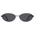 Appassal Retro Oval Sunglasses for Women Mens with Spring Hinge Sunnies AP3696 - color: C3 Black / Grey