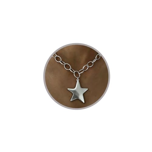 Chunky Necklace for Women Big Star Necklaces for Women Trendy Large Statement Necklace Thick Chain Bold Chunky Jewelry Star Accessories Boho - style: 1 - S