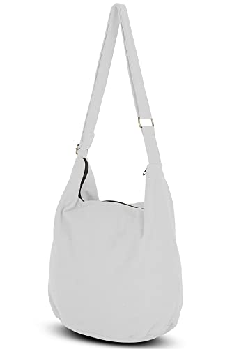 Your Cozy Hobo Sling Bags For Women Crossbody Bag Thai Top Handmade Shoulder Bag with Adjustable Strap - color: Off-white