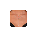 LULII Gold Necklace for Women Trendy Lariat Y Necklace Dainty 14k Gold Plated/Silver Long Necklaces for Women Layered Beaded Drop Necklaces Simple Y-Shaped Chain Jewelry Gifts - color: Y Layered CZ Necklace-Silver