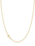 Jewlpire 18k Gold Plated 925 Sterling Silver Chain Necklace for Women, 1mm Cable Chain Necklace Sturdy & Shiny Women's Chain Necklaces 14 16 17 18 20 22 24 Inch - color: 18K Gold Plated, size: 22 Inch