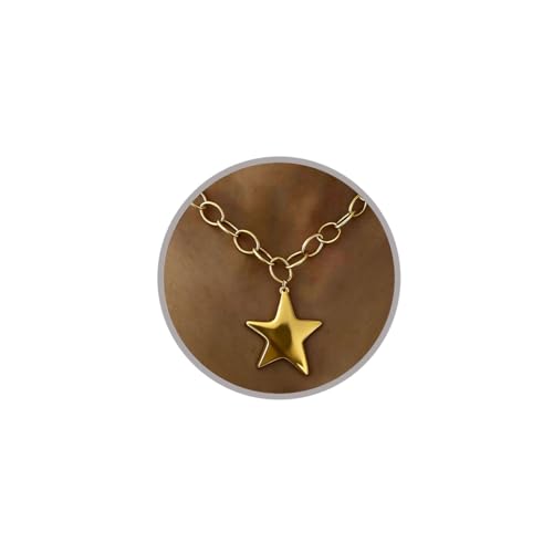 Chunky Necklace for Women Big Star Necklaces for Women Trendy Large Statement Necklace Thick Chain Bold Chunky Jewelry Star Accessories Boho - style: 1 - G