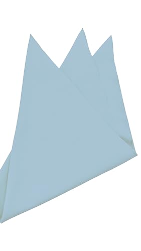 100% Cotton Bandana 27x27 Large Solid Head Scarf for Men Women Thick Opaque Reusable Wrapping Cloth Gift & Lunch - color: Light Blue Single