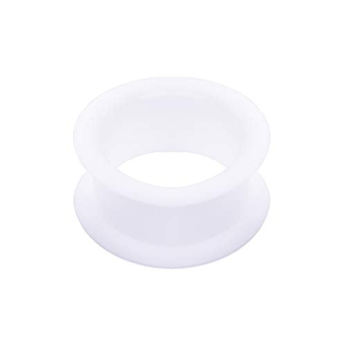 WBRWP 20/28pcs Ear Stretching kit Set: Hollow Hard/Soft Silicone Plugs and Tunnels Ear Expander Gauges Stretcher Body Piercing Jewelry - style: 20pcs Thick/White