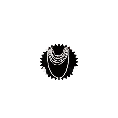 Layered Pearl Necklaces for Women Big Pearl Long Chain Necklace Dainty Faux Pearl Necklaces Statement Sweater Strand Chain Jewelry - style: SetB