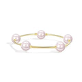Elegance 11 designs 10mm Crystal White Pearl Blessing Bracelet - style: Style-Pink
