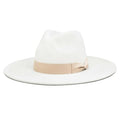 FLUFFY SENSE. Big Wide Brim Fedora Hat for Women - Nashville Outfits Western Hats Women's Felt Panama Rancher Hat - color: Ivory
