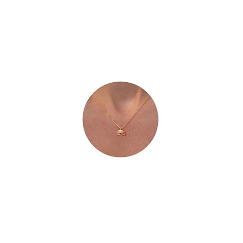 VRIUA Gold Necklace for Women - 14K Gold Plated Dainty Italian Horn Star of David Butterfly Bow Sun Lotus Volleyball Baseball Cowboy Boots Necklace Jewelry Everyday for Women - style: Rainbow