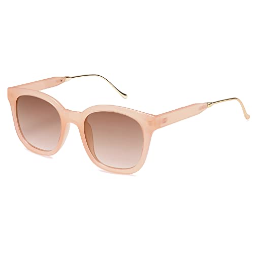 SOJOS Classic Square Polarized Sunglasses Womens Mens Retro Trendy UV400 Sunnies SJ2050 - color: Pink/Bown