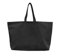Large Canvas Tote Bag-Extra Big Shopping Beach Totes Bags Reusable Largest Grocery Plain Solid Bag 28"x8"x16" - color: Black