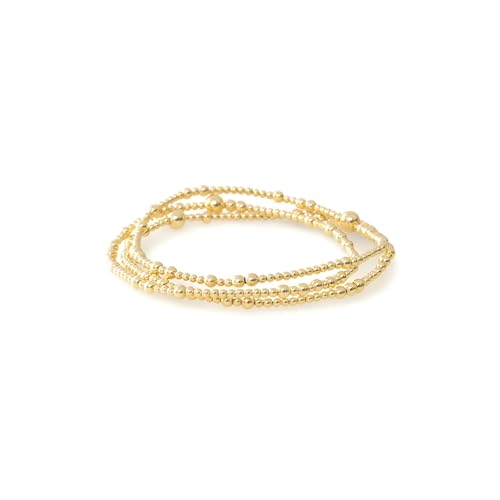 Gold Beaded Cross Bracelet for Women, 14K Plated Adjustable Stackable Dainty Bracelets, Non Tarnish Fashion Jewelry Set Gifts for Women Birthday Friendship - color: Colors-16