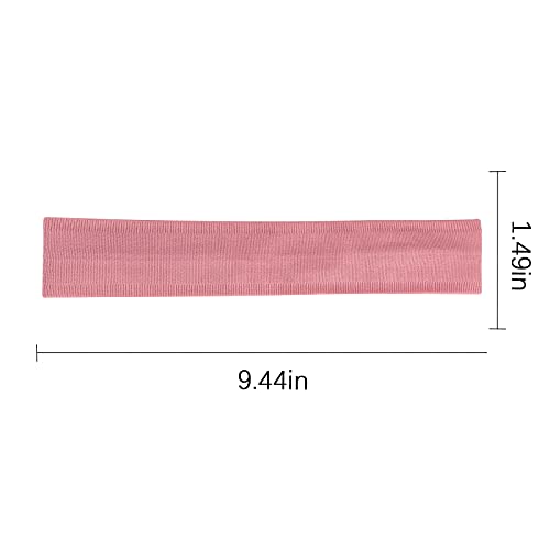 Workout Headbands Non Slip Headband Sport Headbands Sweatbands Elastic Sport Hair Bands for Sports Travel Indoor Fitness Gym - color: solid1