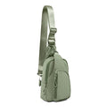 ODODOS Sling Bag with Adjustable Straps Crossbody Chest Bag Lightweight Backpack for Casual Traveling Hiking - color: Sage Grey