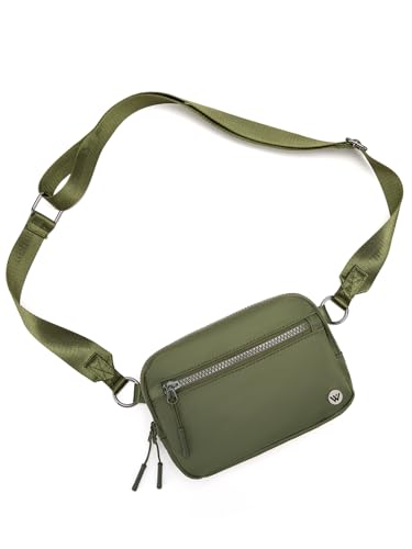 WESTBRONCO Small Crossbody Bags for Women Nylon with Adjustable Strap, Zipper Crossbody Purse, 1L Shoulder Bag for Travel - color: Green