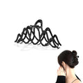 Metal Claw Clip for Thick Hair, Black Claw Clip with Strong Hold, Non-Slip Metal Hair Clip for Buns, Twists & Half-Up Styles, 1 Piece