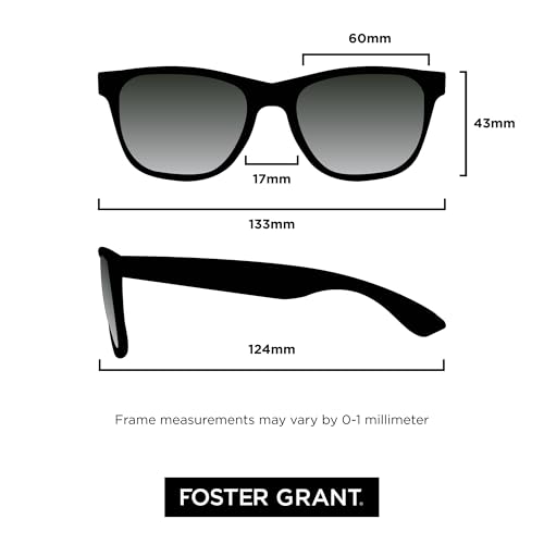 Foster Grant Womens Sublime Sunglasses, Black, 57mm US