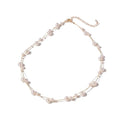Pearls Necklaces for Women-18K Gold Plated Layered Gold Pearl Necklaces Dainty White Pearls Choker Necklace Chain Pearl Necklace for Women Elegant Valentines Gifts - color: Double Layer-2