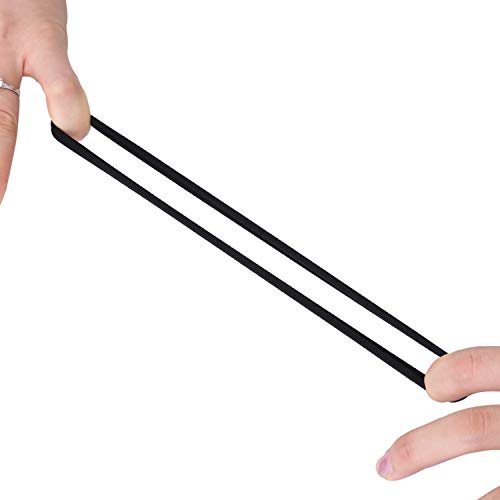 20 Pieces Large Stretch Hair Ties Hair Bands Ponytail Holders Headband for Thick Heavy and Curly Hair (Black, 5 cm in Diameter, 1 cm in Width) - color: Black