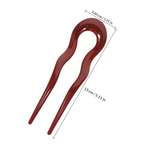 minkissy French Hair Pins 3 Pack U Shaped Hair Forks for Buns Durable Pc Material Decorative Accessories for Women Daily Wear and Special Occasions 5.11In