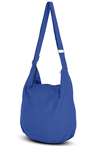 Your Cozy Hobo Sling Bags For Women Crossbody Bag Thai Top Handmade Shoulder Bag with Adjustable Strap - color: Blue