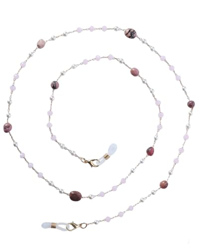 Bohemia Glasses Chain for Women - Boho Sunglasses Holders Around Neck Eyeglasses Charms for Eyewear Retainer Strap - color: Pink