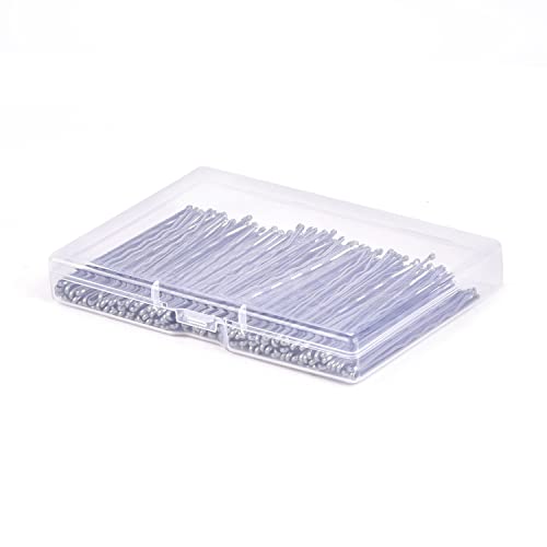 MORGLES 120PCS Silver Large Bobby Pins for Gray Thick Hair, 2.75" Jumbo Hair Pins with Box - color: Silver (2.75inch)