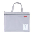 Mesh Zipper Pouch 11x13.7 in, A4 Double Pocket Waterproof File Bag with Handle, Document Storage for School/Travel/Office/Cross Stitch/Puzzle (Gray) - color: Gray