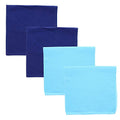 Motique Accessories Solid Color Bandana - Set of 4 - color: Turquoise Blue