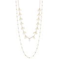 BULINLIN Layered Long Necklaces for Women Long Beaded Chain Necklace CostumeJewelry Mothers Day Gifts for Mom - color: White