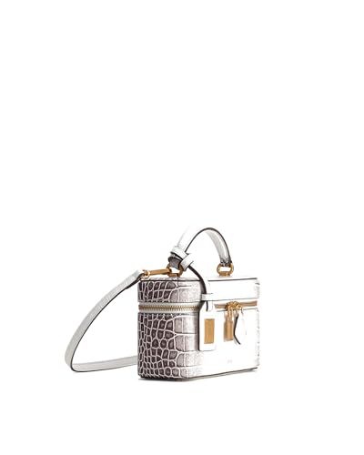 JW PEI Women's Cleo Box Shape Top Handle Bag - color: White Croc