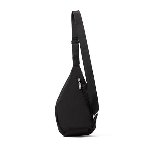 Baggallini Mini Sling - 12x7 Sling Crossbody Bag Backpack with Adjustable Shoulder Strap - color: Black Twill