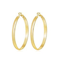 5mm Wide Gold Hoop Earrings for Women, 14K Gold Plated Big Chunky Hoop Earrings with S925 Sterling Silver Post, Hypoallergenic Lightweight Earrings Jewelry for Women 30/40/50/60/70mm - color: Gold-60mm