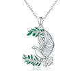 925 Sterling Silver Animal Necklaces Lion/Cat/Phoenix/Bunny/Koalas Necklace Adjustable Chain Animal Lover Pendant Jewelry for Women Men - style: Dove