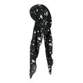 Pretied Head Scarves for Women Featuring Lightweight Crimped Material and Attractive - color: Black/White