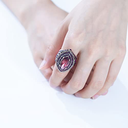 Women Ring - 32mm Turkish Style Gemstone Women Jewelry J0769 - color: Purple