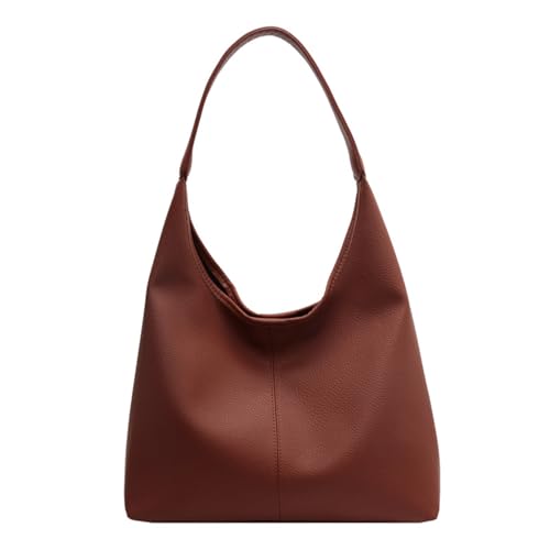 Straw Hobo Bag for Women 2026 Boho Woven Beach Purse Large Summer Straw Tote with Lining Black Raffia Shoulder Bag | straw material - color: Pu-hobo Brown