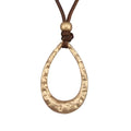 JAOYU Boho Necklace for Women Large Pendant Necklace Boho Long Choker Leather Gold Necklace Vintage Earthy Jewelry Trendy - style: Boho Gold Necklace