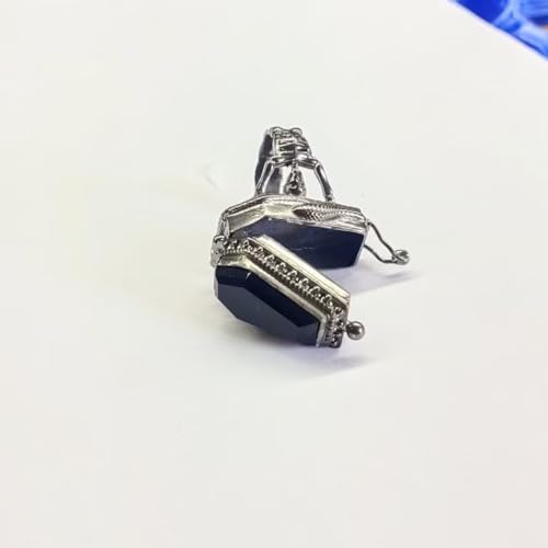 Black Onyx Coffin Poison Ring, Skeleton Coffin Design,Snake Bazel Compartment Poisons Box, Handmade Poisoner Ring, Boho Gift for Her