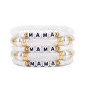 Elegance 11 designs colorful bracelets for women Surfer Thick Tube Heishi Summer Beach Beaded Stackable Boho Stretch Bracelets - color: Mother