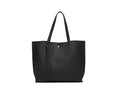 Dreubea Women's Soft Faux Leather Tote Shoulder Bag from, Big Capacity Tassel Handbag - color: Black