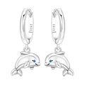 925 Sterling Silver Dangle Earrings for Women, Butterfly&Bee Animals Design, Hypoallergenic Jewelry gifts - color: Dolphin Earrings