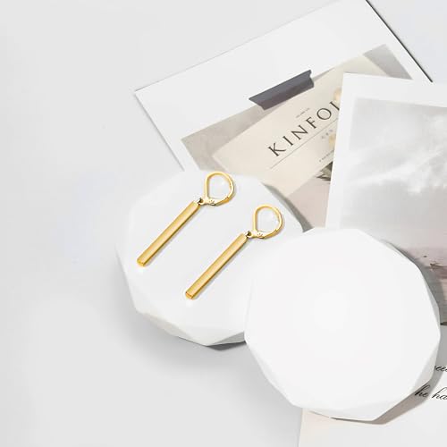 Leverback Earrings Dangle Earrings for Women Dangly Earrings Anniversary Birthday Gifts for Women - style: Vertical Bar Earrings-Gold