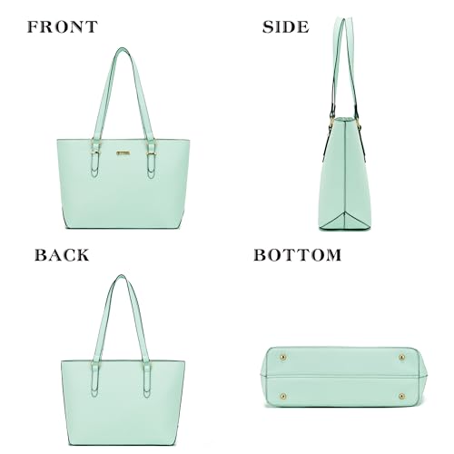 Purses And Wallets Set For Women Work Tote Satchel Handbags Shoulder Bag Top Handle Totes Purse With Matching Wallet - color: A56-3pcs/Set Green