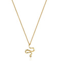 Fettero Animal Necklaces for Women 14K Gold Plated Charm Snake Necklace Elephant Bird Cat Butterfly Pendant Cute Dainty Necklace Jewelry - style: Snake-B