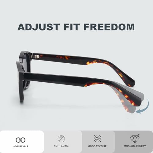 Superb Acetate Frame Scratch/Saltwater Resistant/Oleophobic Coating Lens Vintage Polarized Sunglasses Men Women